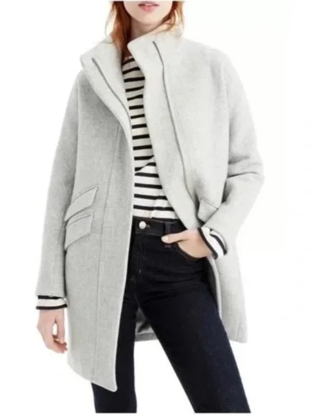 J.Crew Cocoon Coat in Italian Stadium Cloth Wool Blend